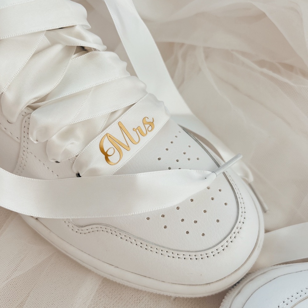 Wedding sneakers wedding air force 1/custom name and date - Picture 8 of 9
